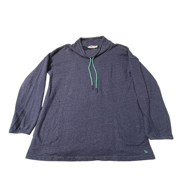 Vineyard Vines Women’s size M Blue high neck mock pullover sweatshirt feel - Picture 3 of 8